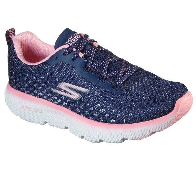 Skechers Gorun Power - Womens Running Shoes Navy/Pink [AU-WP5251]